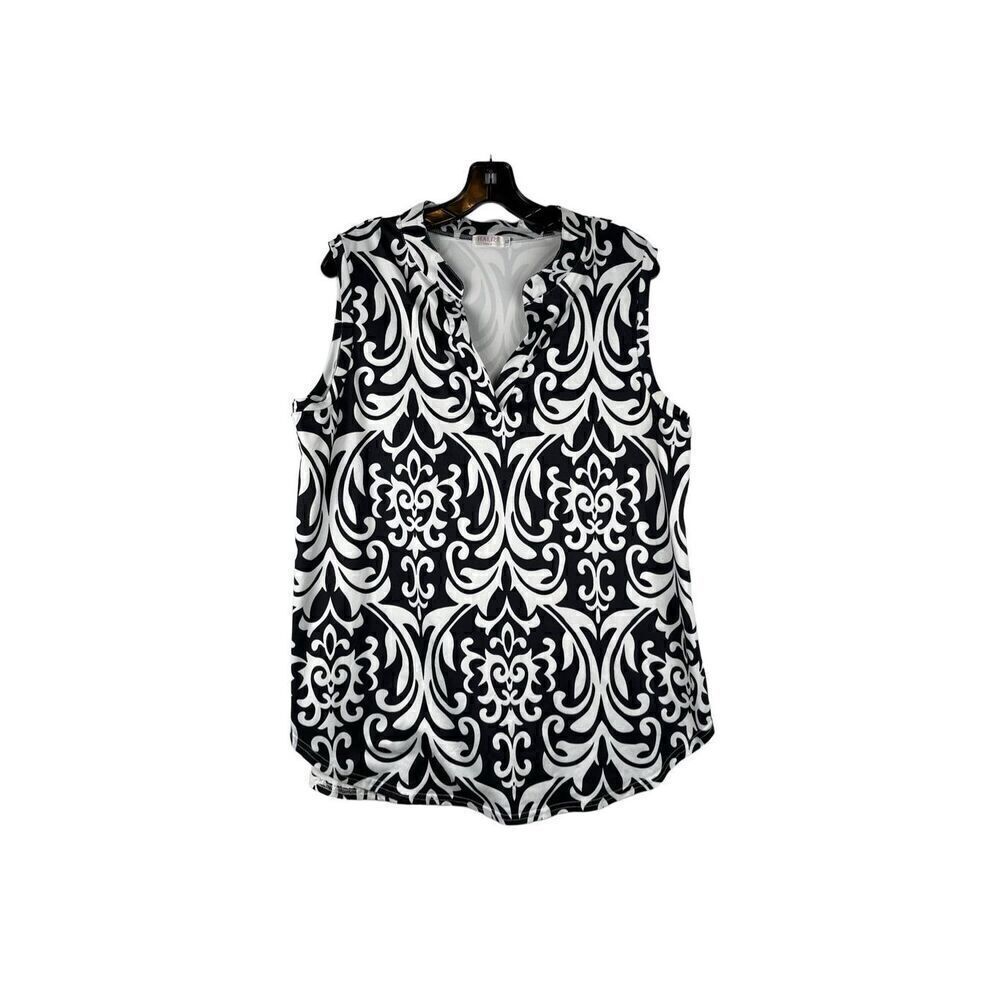 Halife V-neck Floral Tunic Sleeveless Tank XL